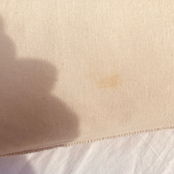 Vintage textured cotton rectangular pillow tassels at ends feather down insert - Picture 12 of 12